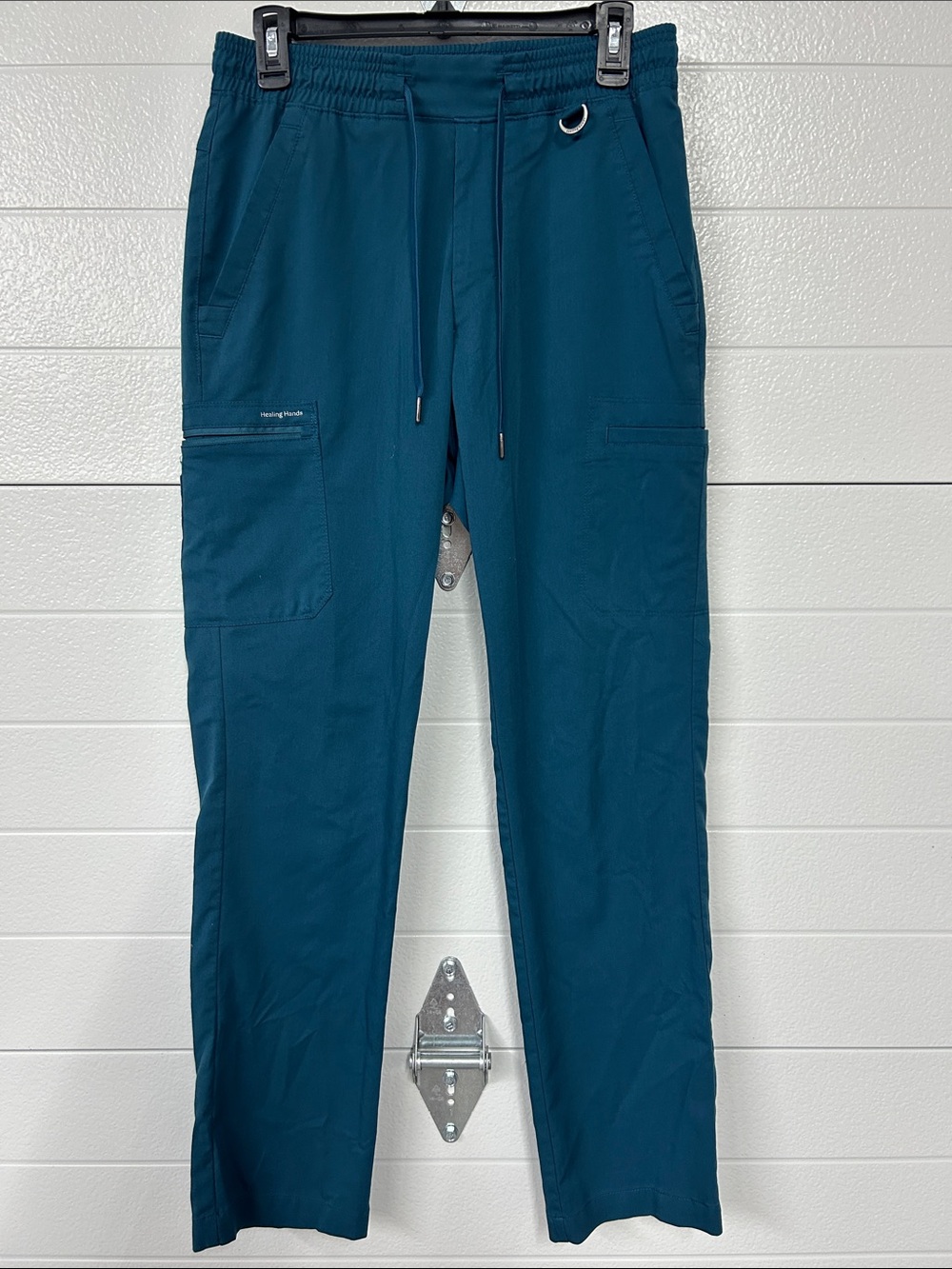healing hands Teal Drawstring Cargo Joggers
